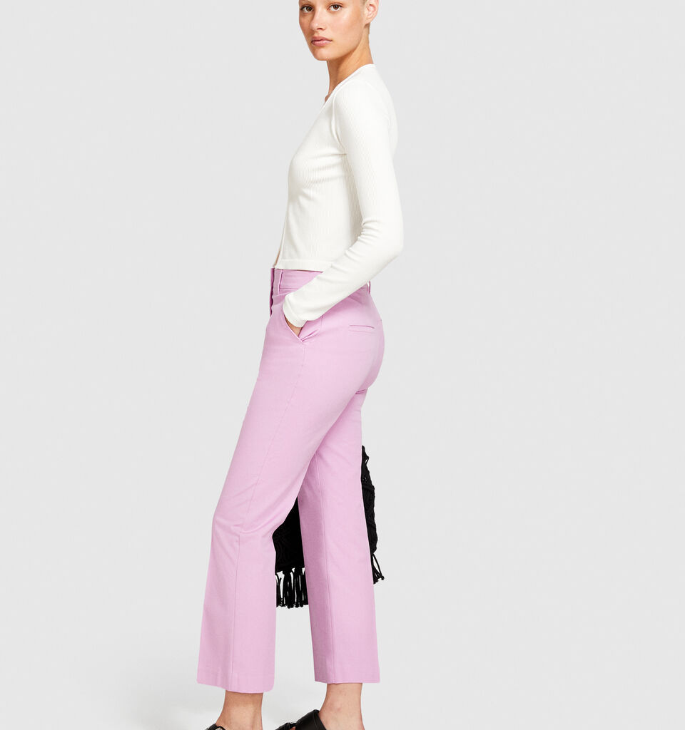 High-waisted trousers - women's high-waisted trousers - Soft Pink | Sisley image number 2